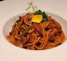 Pepper Beef Spaghetti
