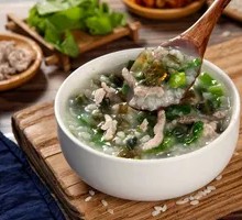 Ham and Century Egg Porridge