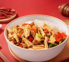 Fried Tofu Skin Braised Pork Rice Bowl