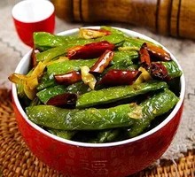 Stir-Fried Green Beans with Pork over Rice