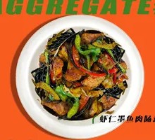 Shrimp and Pork Sausage Squid Ink Pasta