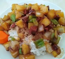 Beef and Potato Rice Bowl