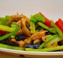 Celery and Pork Rice Bowl