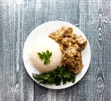 Pork Liver and Pork Stir-fry Rice Bowl