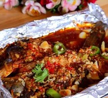 Grilled Crucian Carp in Foil