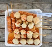 Fried Fish Ball Skewers