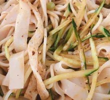 Cold Skin Noodles with Dan Dan Sauce and Beef Tendon Noodles