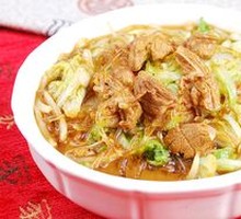 Shaped Pork and Napa Cabbage Noodles