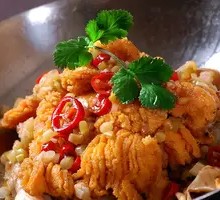 Spicy Fish Roe and Swim Bladder Stir-fry