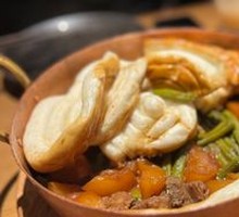 Stewed Green Beans with Pancake