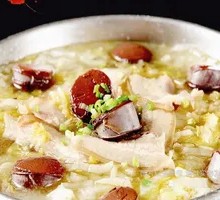 Sour Cabbage with Pork and Blood Sausage