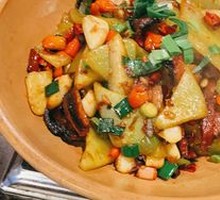 Spicy Sichuan-style腊肉 with Bitter Melon