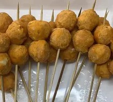 Crispy Bone Meatballs Skewers