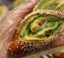 Matcha Red Bean Bagel Bread