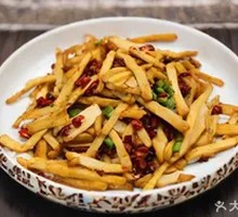 Dry-fried King Oyster Mushrooms