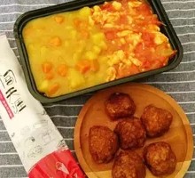 Homemade Meatball Rice