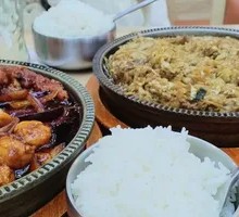 Stone Plate Tofu and Egg Combo