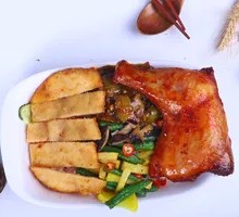 Grilled Chicken and Chicken Leg Platter Rice