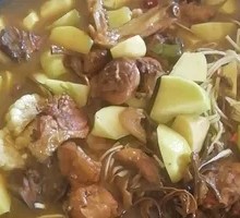 Whole Chicken Stewed in Iron Pot