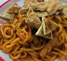 Chicken Nan with Fried Rice Noodles