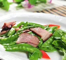 Cured Meat with Snow Peas