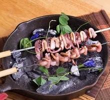 Squid and Cuttlefish Skewers