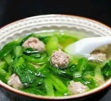 Bok Choy Meatball Soup