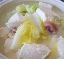 Bok Choy, Pork Belly, and Frozen Tofu Stew