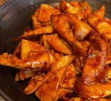 Braised Spring Bamboo Shoots in Brown Sauce