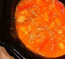 Stewed Beef Brisket with Tomato in Clay Pot