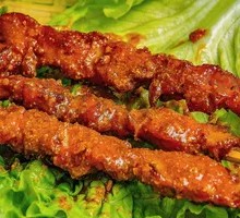 Fried Cheese-Infused Meat Skewers