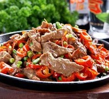 Grilled Beef on Iron Plate