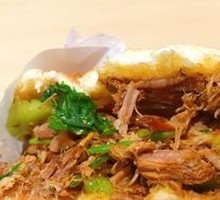 Pork and beef stuffed flatbread