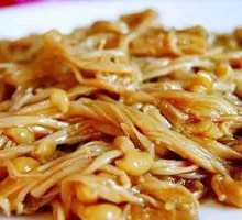 Spicy Braised Enoki Mushrooms