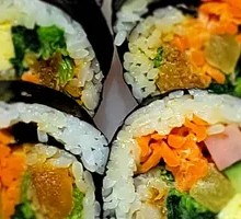 Egg Yolk Seaweed Rice Roll