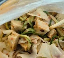 Cold Skin Noodles with Dan Dan Sauce and Beef Tendon Noodles