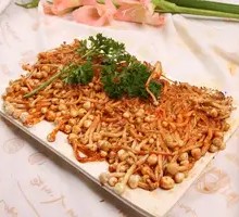 Grilled Enoki Mushrooms