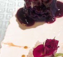 Half Blueberry Purple Yam and Yam Dessert