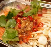 Aluminum-Wrapped Enoki Mushrooms