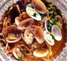 Aluminum-wrapped Scallops Noodles