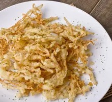 Fried Enoki Mushrooms