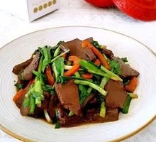 Stir-fried羊Blood