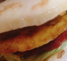 Pork Tenderloin and Egg Sandwich in Flatbread