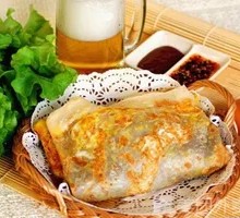 One Egg and Chicken Strip Pancake