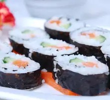 Egg Yolk and Pork Floss Sushi