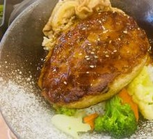 Japanese Hamburg Steak Rice