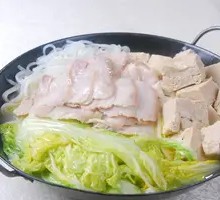 Braised Pork Belly with Chinese Cabbage, Tofu, and Vermicelli