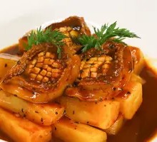 Black Truffle Braised Abalone with Potatoes