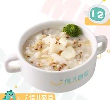 Fresh Cod and Mushroom Germinated Rice Porridge