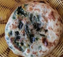 Leek and Egg Fire Cake